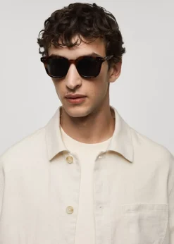 MANGO Kurtki I Koszule Wierzchnie*Koszula wierzchnia z kieszeniami z lnu 100%