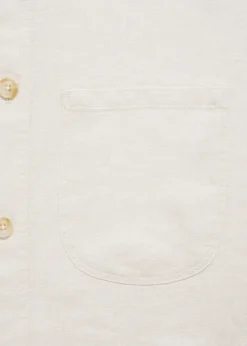 MANGO Kurtki I Koszule Wierzchnie*Koszula wierzchnia z kieszeniami z lnu 100%