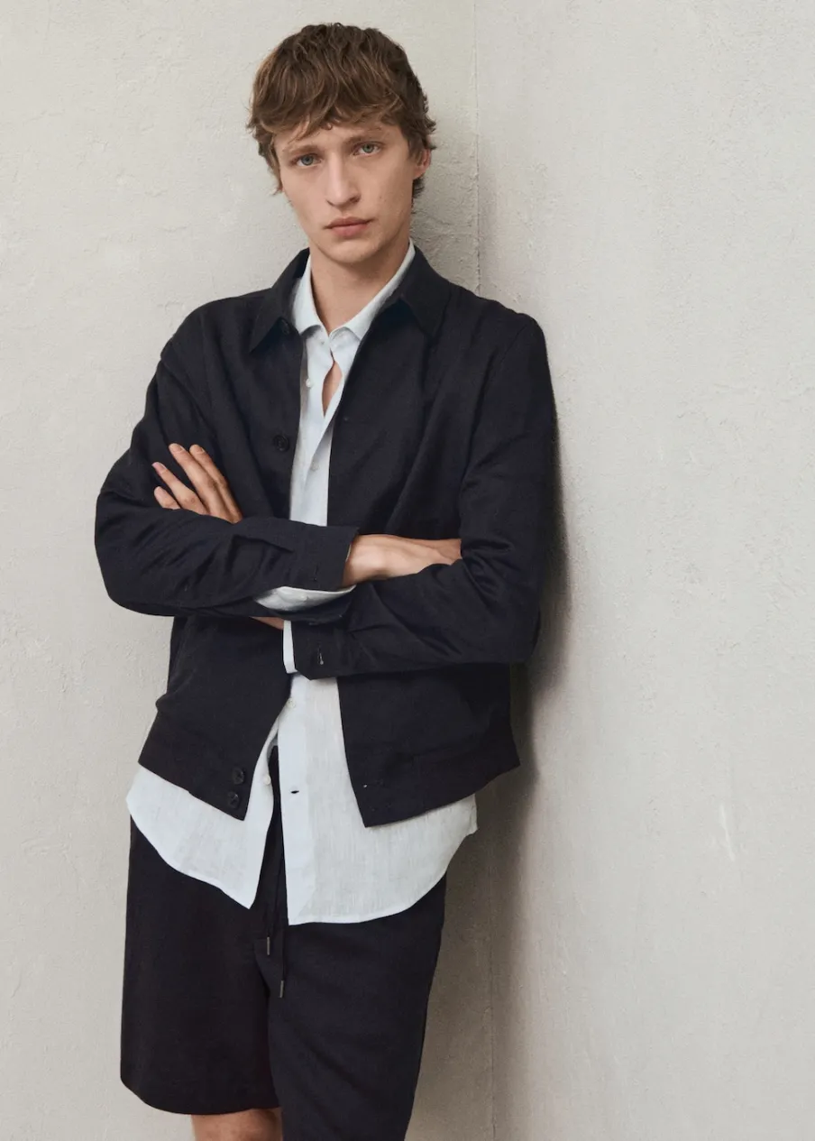 MANGO Kurtki I Koszule Wierzchnie*Koszula wierzchnia z mieszanki tencelu i lnu