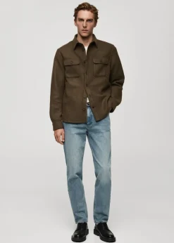 MANGO Kurtki I Koszule Wierzchnie|Koszule*Koszula wierzchnia z mieszanki wełny z kieszeniami