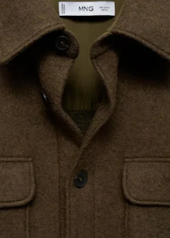 MANGO Kurtki I Koszule Wierzchnie|Koszule*Koszula wierzchnia z mieszanki wełny z kieszeniami