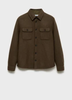 MANGO Kurtki I Koszule Wierzchnie|Koszule*Koszula wierzchnia z mieszanki wełny z kieszeniami