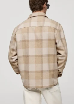 MANGO Kurtki I Koszule Wierzchnie*Koszula wierzchnia z wełnianej flaneli w kratę