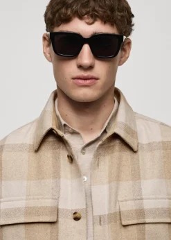 MANGO Kurtki I Koszule Wierzchnie*Koszula wierzchnia z wełnianej flaneli w kratę