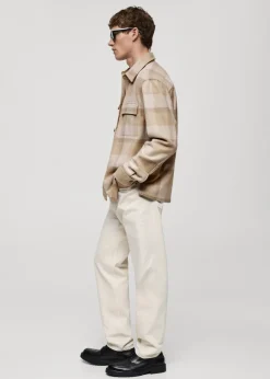 MANGO Kurtki I Koszule Wierzchnie*Koszula wierzchnia z wełnianej flaneli w kratę