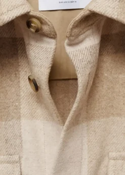 MANGO Kurtki I Koszule Wierzchnie*Koszula wierzchnia z wełnianej flaneli w kratę