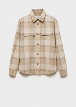 MANGO Kurtki I Koszule Wierzchnie*Koszula wierzchnia z wełnianej flaneli w kratę