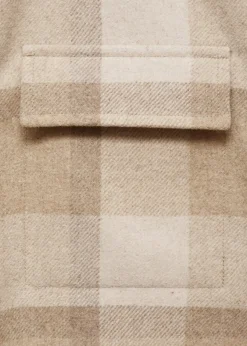 MANGO Kurtki I Koszule Wierzchnie*Koszula wierzchnia z wełnianej flaneli w kratę