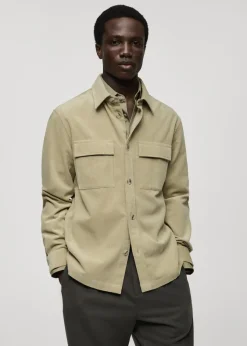 MANGO Kurtki I Koszule Wierzchnie*Koszula wierzchnia ze sztruksu z kieszeniami