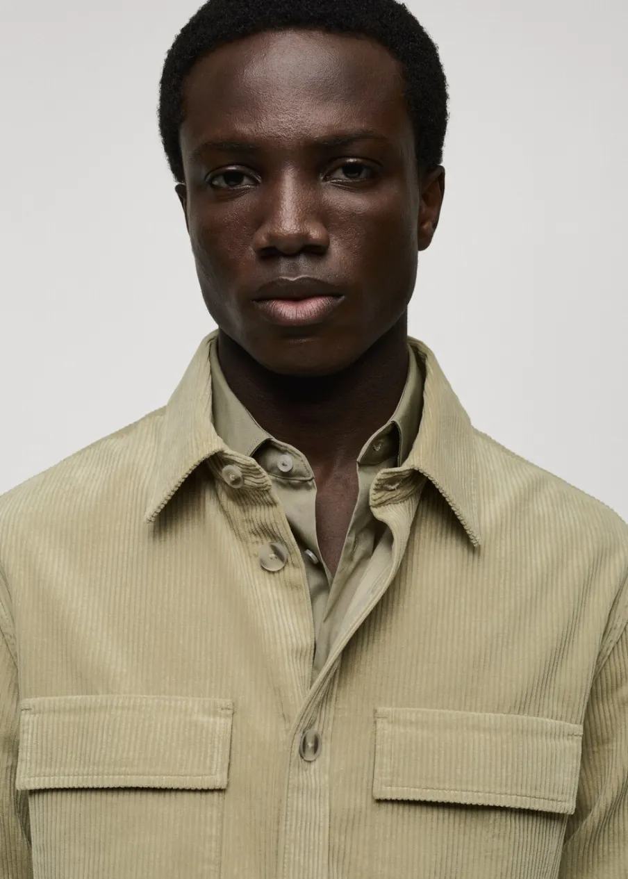 MANGO Kurtki I Koszule Wierzchnie*Koszula wierzchnia ze sztruksu z kieszeniami