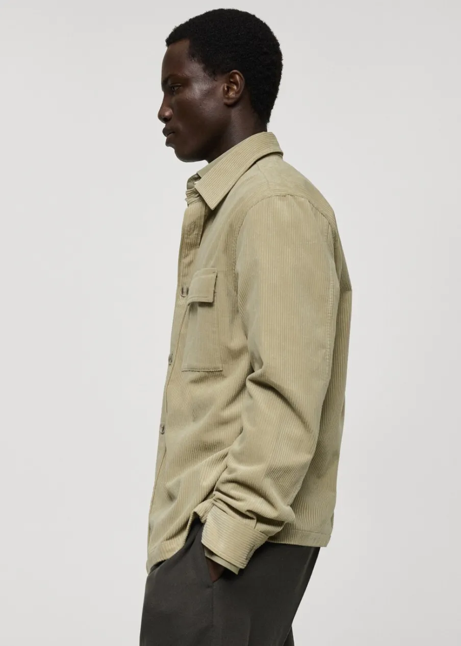 MANGO Kurtki I Koszule Wierzchnie*Koszula wierzchnia ze sztruksu z kieszeniami