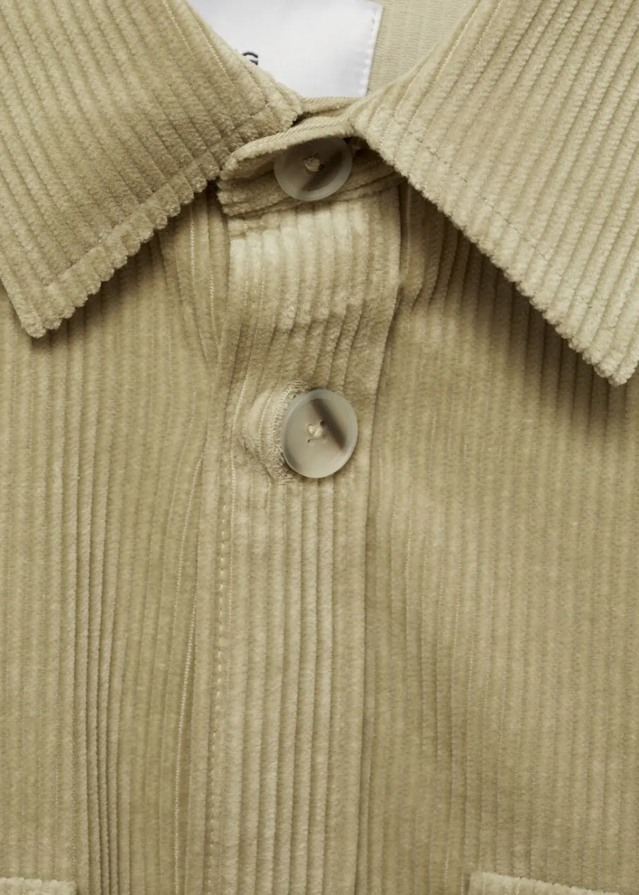 MANGO Kurtki I Koszule Wierzchnie*Koszula wierzchnia ze sztruksu z kieszeniami