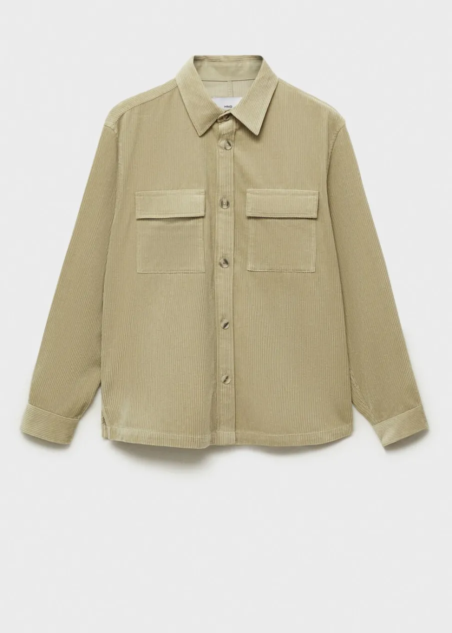 MANGO Kurtki I Koszule Wierzchnie*Koszula wierzchnia ze sztruksu z kieszeniami