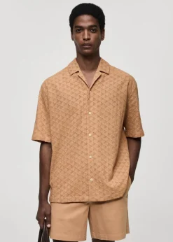 MANGO Koszule*Koszula z 100% bawełny z haftem