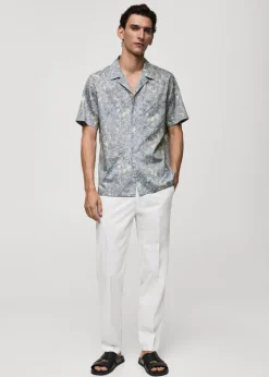 MANGO Koszule*Koszula z 100% bawełny z kwiatowym wzorem