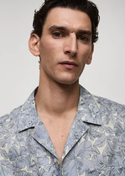 MANGO Koszule*Koszula z 100% bawełny z kwiatowym wzorem