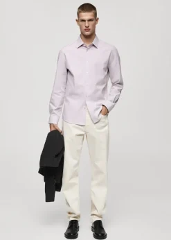 MANGO Koszule*Koszula z 100% bawełny z nadrukiem w paski