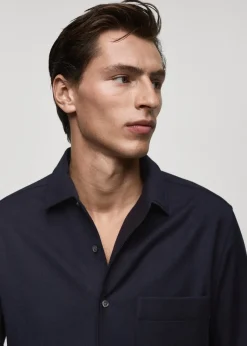 MANGO Koszule*Koszula z 100% wełny z kieszenią