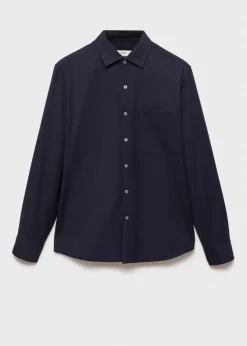 MANGO Koszule*Koszula z 100% wełny z kieszenią