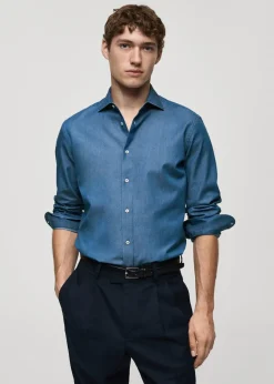 MANGO Koszule*Koszula z batystu z 100% bawełny