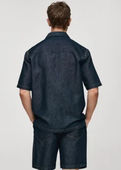 MANGO Koszule*Koszula z bawełniano-lnianego denimu