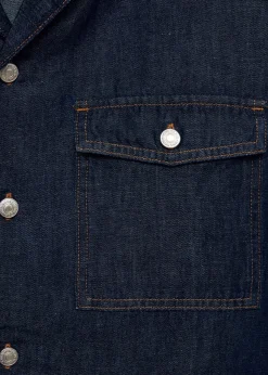 MANGO Koszule*Koszula z bawełniano-lnianego denimu