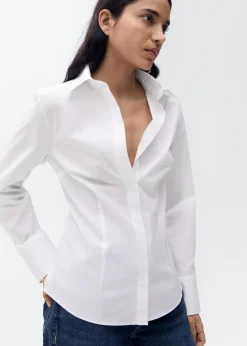 MANGO Koszule I Bluzki*Koszula z bawełny o taliowanym kroju