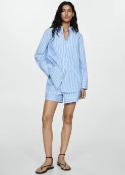 MANGO Koszule I Bluzki*Koszula z bawełny w paski