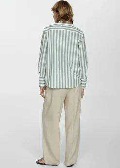 MANGO Koszule I Bluzki*Koszula z bawełny w paski