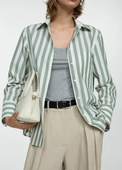 MANGO Koszule I Bluzki*Koszula z bawełny w paski