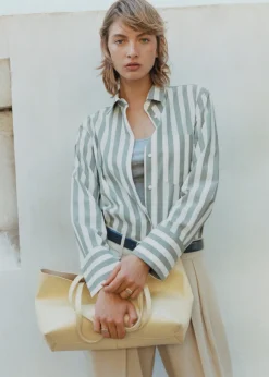 MANGO Koszule I Bluzki*Koszula z bawełny w paski