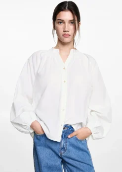 MANGO Koszule I Bluzki*Koszula z bufiastymi rękawami