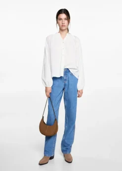 MANGO Koszule I Bluzki*Koszula z bufiastymi rękawami