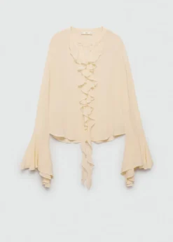 MANGO Koszule I Bluzki*Koszula z długim rękawem i falbankami