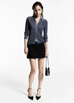 MANGO Koszule I Bluzki*Koszula z dzianiny lureksowej