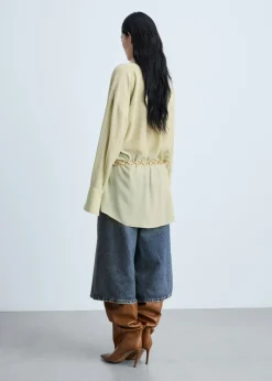 MANGO Koszule I Bluzki*Koszula z falbankami i kopertowym zapięciem