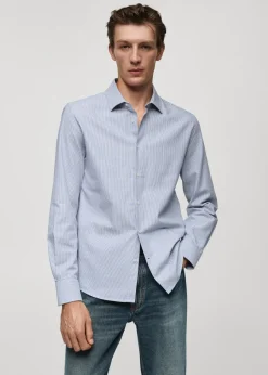 MANGO Koszule*Koszula z flaneli z 100% bawełny w paski kodak