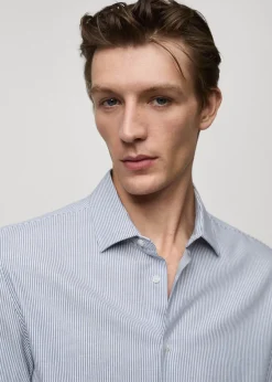 MANGO Koszule*Koszula z flaneli z 100% bawełny w paski kodak