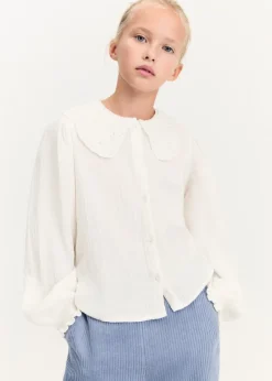 Dzieci MANGO Koszule I Bluzki*Koszula z haftem