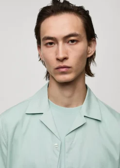 MANGO Koszule*Koszula z kołnierzykiem bowling z 100% bawełny