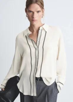 MANGO Koszule I Bluzki*Koszula z kontrastowymi elementami