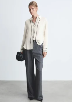 MANGO Koszule I Bluzki*Koszula z kontrastowymi elementami