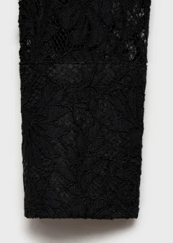 MANGO Koszule I Bluzki*Koszula z koronką i przezroczystymi wstawkami