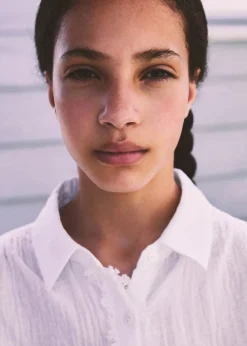 Dzieci MANGO Koszule I Bluzki*Koszula z kreszowanej bawełny