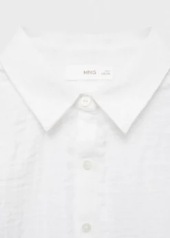 Dzieci MANGO Koszule I Bluzki*Koszula z kreszowanej bawełny