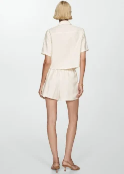MANGO Koszule I Bluzki*Koszula z krótkim rękawem i kieszeniami