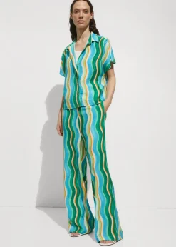 MANGO Koszule I Bluzki*Koszula z krótkimi rękawami i wzorem