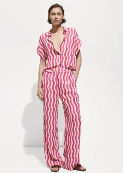 MANGO Koszule I Bluzki*Koszula z krótkimi rękawami i wzorem