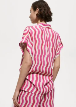 MANGO Koszule I Bluzki*Koszula z krótkimi rękawami i wzorem