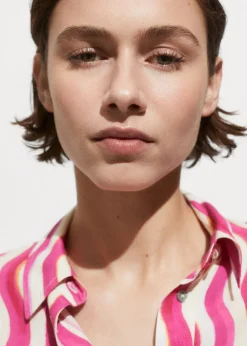 MANGO Koszule I Bluzki*Koszula z krótkimi rękawami i wzorem